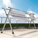 Séchoir à linge pliable en acier inoxydable