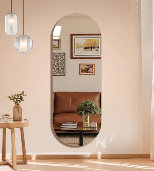 Miroir adhésif décoratif format ovale
