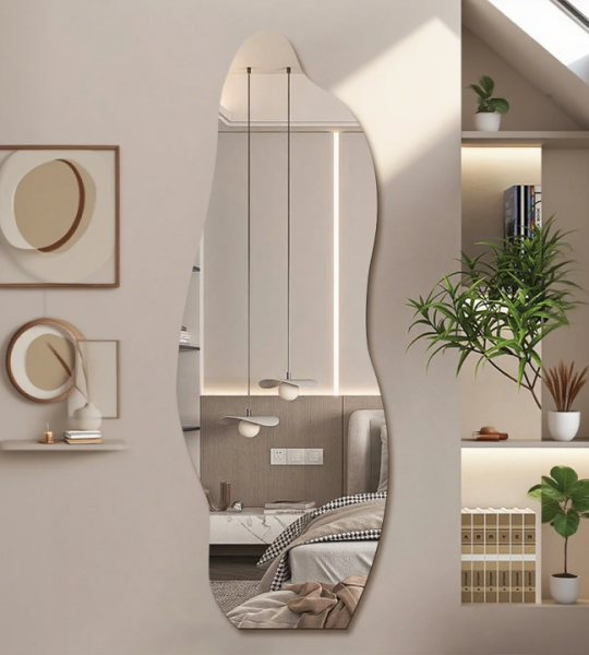 Miroir adhésif décoratif format ondulé