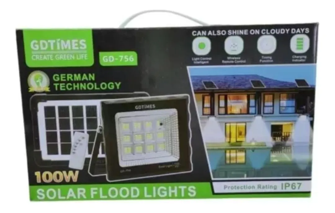 Projecteur solaire led GDTimes 100W