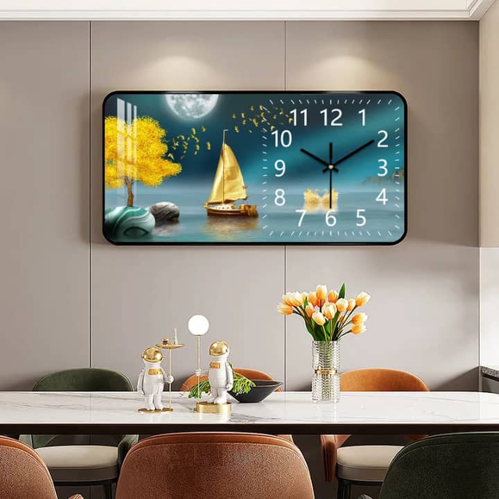 Horloge murale décorative rectangulaire